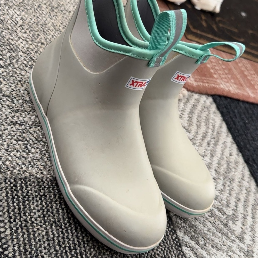 XTRATUF Women's Cream Ankle Rain Boots
